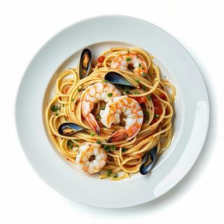 Spaghetti con frutti di mare