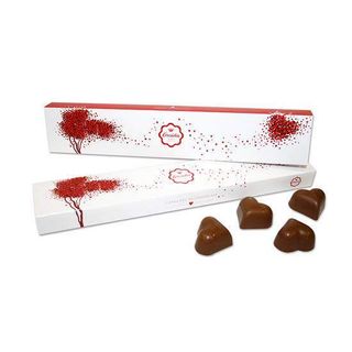 Caixa Corações Chocolate de Leite