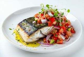 Лаврак на плоча с Пико де Гайо