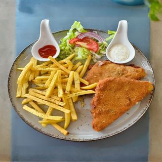 Pohovani sir sa pomfritom 320 gr