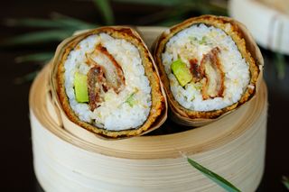 Tiki crispy chicken spicy burrito