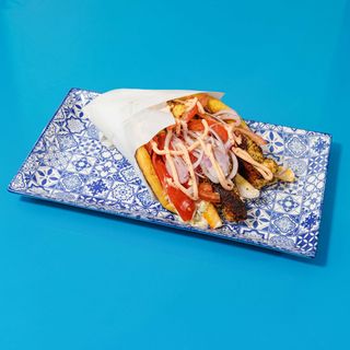 Pita souvlaki di pollo