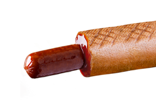 Хот-дог ХХL Баварська сос. (темна булка)