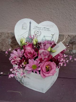 Flower box srce medi