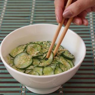 Sunomo pepino com molho de arroz 