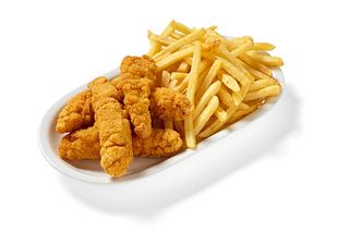 Ración De Tiras De Pollo Con Patatas Fritas