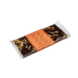 Tableta de chocolate negro con naranja