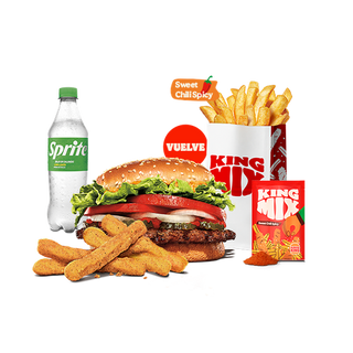 Menú whopper Spicy + Complemento + King MiX Sweet Chilli