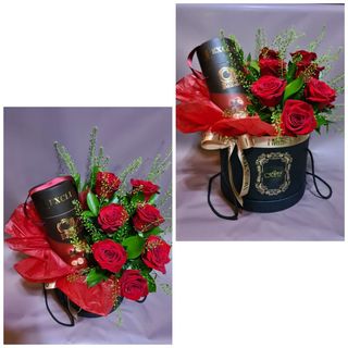 Box sa kraljevskim ruzama i bombonjerom