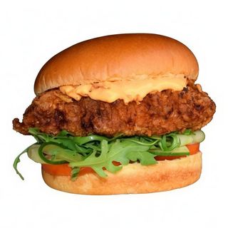 Hamburguesa de pollo crujiente