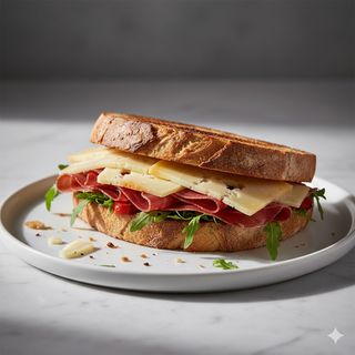 Bocadillo De Queso Manchego Y Serrano