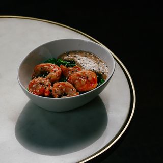 Хіяши вакаме з кунжутною креветкою 