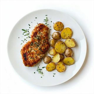 Cotoletta di pollo con patate