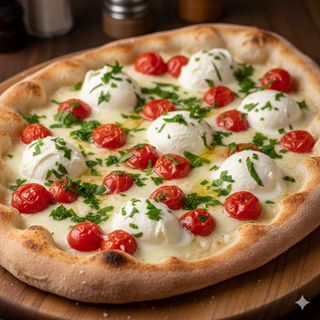 Fior di latte pacchino stracciatella prezzemolo