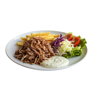 Kebab na talerzu po grecku