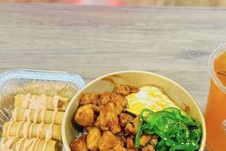 Riso al pollo teriyaki per una persona
