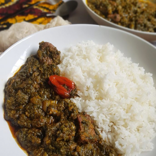 Riz avec Sauce Feuille