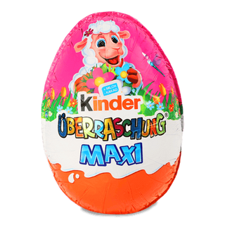Яйце шоколадне Kinder з сюрпризом рожеве (100г)