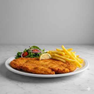 Milanesa De Pollo Con Patatas Fritas