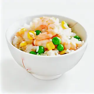 Arroz frito con gamba