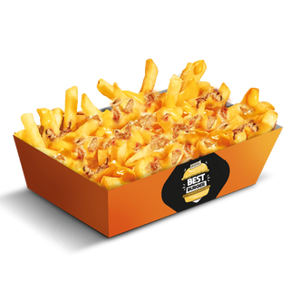 Пържени картофки с чедър и хрупкав лук