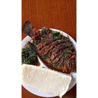 Dry Fish In Groundnut Sauce