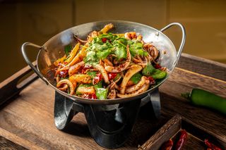 91 Ciuffi di totano alla scodella di fuoco