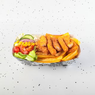 Kebab fries crispy chicken