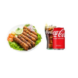 Seekh kebab+patata+Bebida