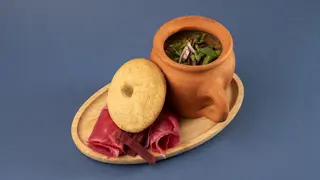 ლობიო რაჭულად მჭადითა და მჟავით 