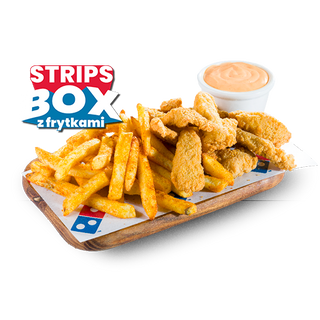 Strips Box z frytkami i sosem 1000 wysp NOWOŚĆ