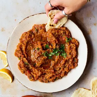 Zaalouk + pan marroquí 