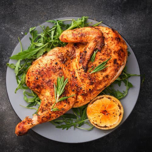 medio pollo asado