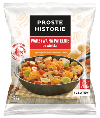 Warzywa na patelnie po wiejsku Proste historie. 0.45кг