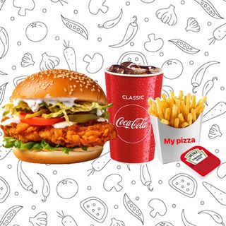 Чикен бургер комбо