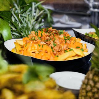 Patate dolci con Cheddar e bacon