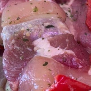 Panino spiedino rustico di carne 