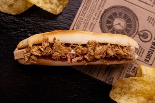 41 Montadito De Paleta De Cerdo Guisada Con Salsa BBQ