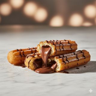 Churros rellenos de chocolate (3 unidades)