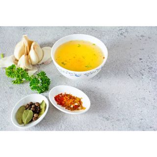 Clear consomme soup