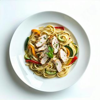 Lamian con pollo e verdure