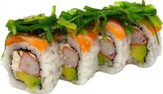 74. Uramaki Surimi Amb Alvocat I Philadelphia Amb Salmó I Wakame (8 Uds.)