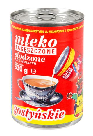 Mleko zagęszczone słodzone gostyńskie 8 %. 0.53л