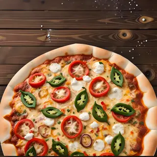 Poussin Paneer Veg Pizza 