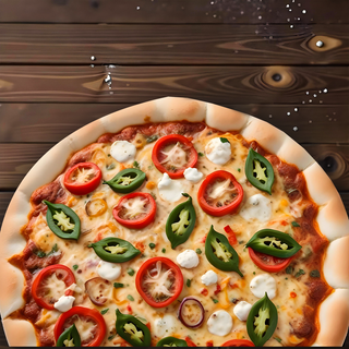 Poussin Paneer Veg Pizza 