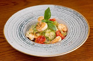 TAGLIATELLE CON GAMBAS