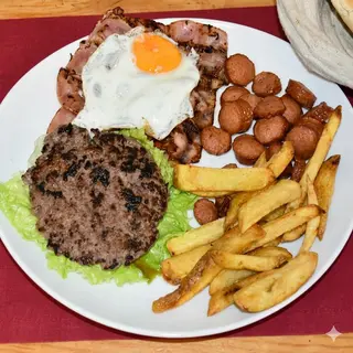 Plato De Burger Con Bacon