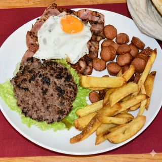 Plato De Burger Con Bacon