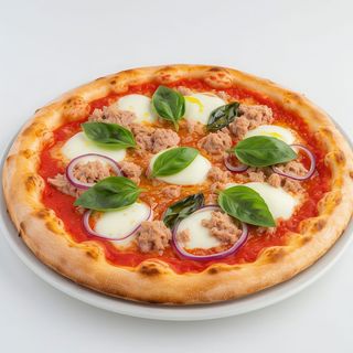 Pizza Roja Atún (Mediana)