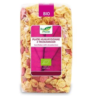 PŁATKI KUKURYDZIANE Z TRUSKAWKAMI BIO 250 g - BIO PLANET